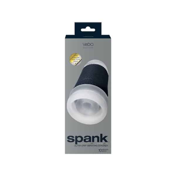 VeDO Spank Rechargeable Vibrating Stroker Clear - Image 5