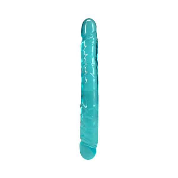 Crystal Jellies 12 in. Jr. Double Dong Teal - Image 2