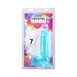 Crystal Jellies 7 in. Realistic Cock with Balls Teal