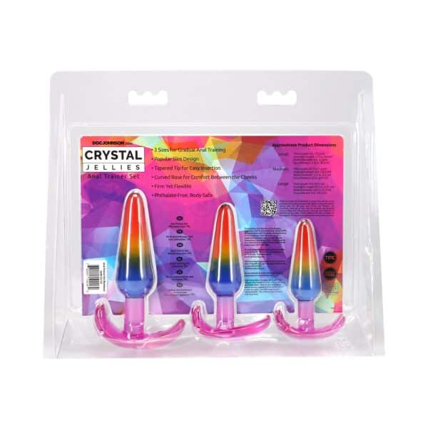 Crystal Jellies Anal Trainer Set S/M/L Rainbow - Image 8