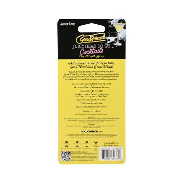 GoodHead Juicy Head Cocktails Dry Mouth Spray To-Go Lemon Drop - Image 4