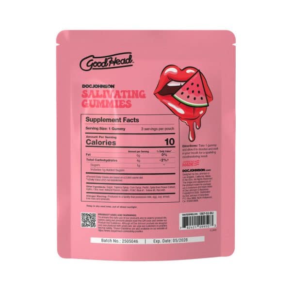 GoodHead Salivating Gummies 3-Pack Watermelon (Bulk) - Image 2