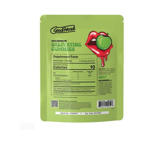 GoodHead Salivating Gummies 3-Pack Green Apple (Bulk) - Image 2