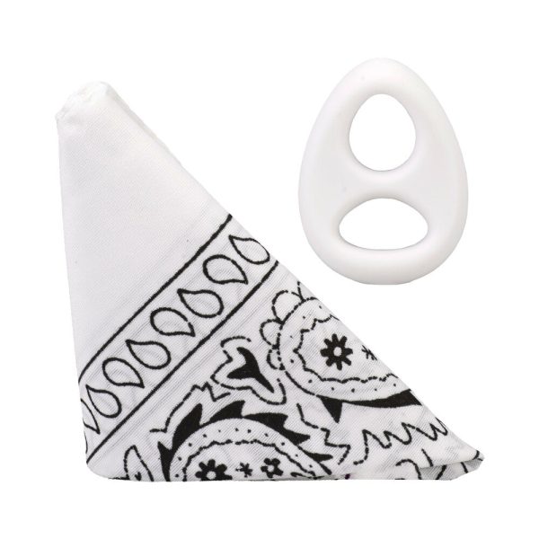 Rock Solid The Code Silicone C-Ring with Bandana White/Black - Image 2