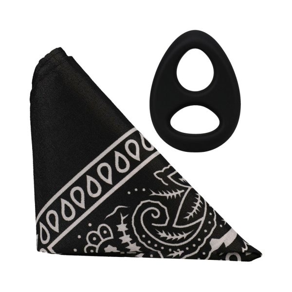 Rock Solid The Code Silicone C-Ring with Bandana Black - Image 2
