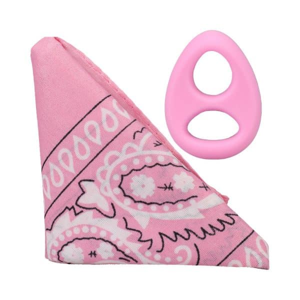 Rock Solid The Code Silicone C-Ring with Bandana Light Pink/Black - Image 2