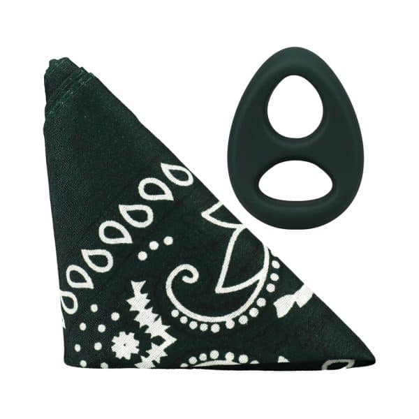 Rock Solid The Code Silicone C-Ring with Bandana Hunter Green/Black - Image 2