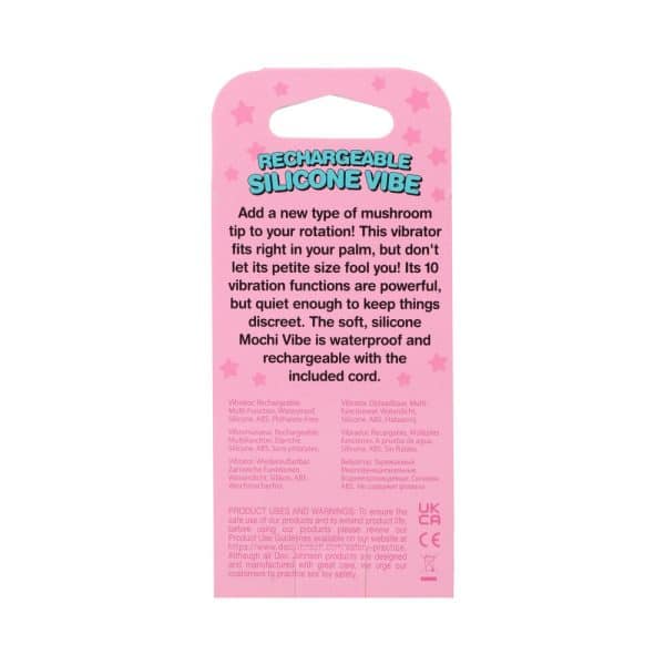 Mochi Mushroom Rechargeable Silicone Vibe Pink - Image 8