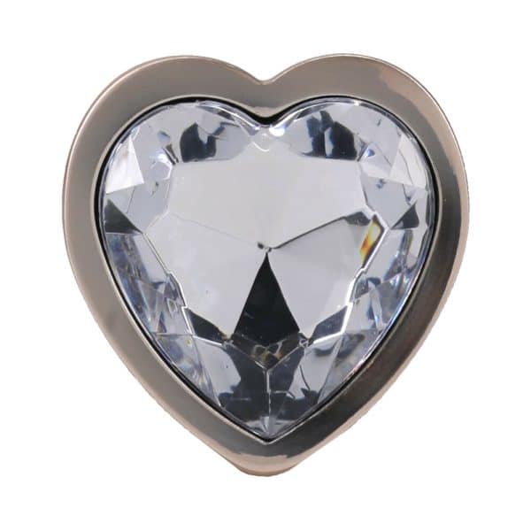 Booty Bling Heart Diamond Jeweled Metal Plug Gold Small - Image 4