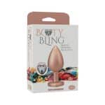 Booty Bling Heart Diamond Jeweled Metal Plug Gold Large