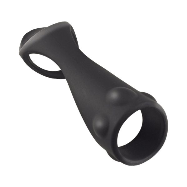 Enhancer Textured Cock Strap & Ball Stretcher Black - Image 4