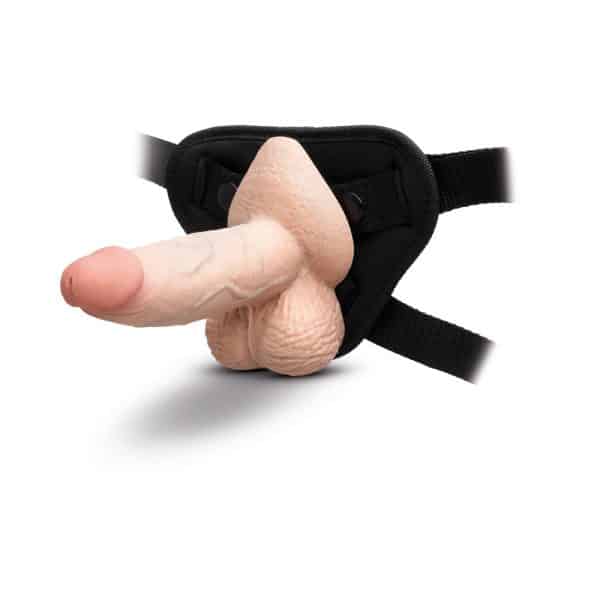 b-Vibe Slipskin Realistic Silicone Dildo 6 in. Girthy Cream - Image 8