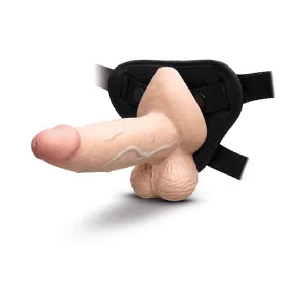 b-Vibe Slipskin Realistic Silicone Dildo 7 in. Girthy Cream - Image 8