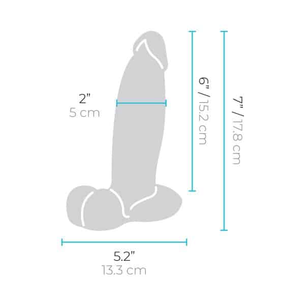 b-Vibe Slipskin Realistic Silicone Dildo 7 in. Girthy Cream - Image 10