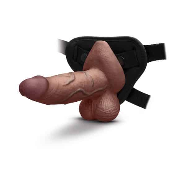 b-Vibe Slipskin Realistic Silicone Dildo 7 in. Girthy Brown - Image 8