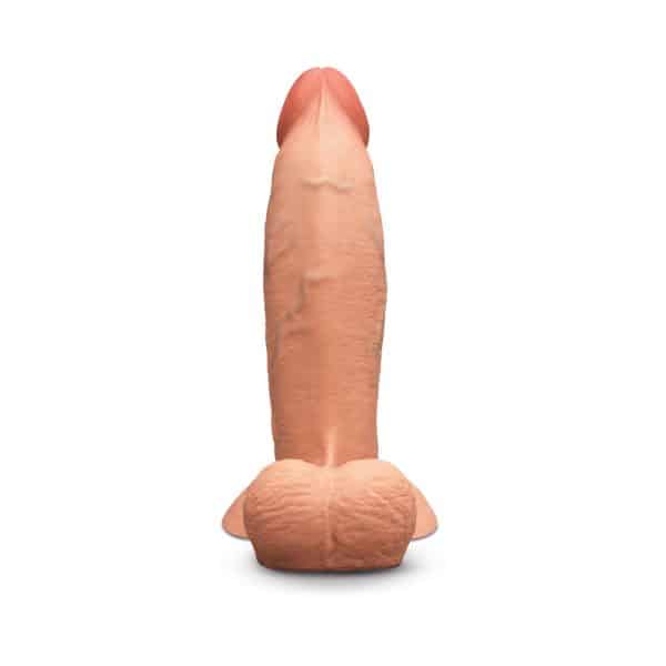 b-Vibe Slipskin Realistic Silicone Dildo 8 in. Girthy Mocha - Image 2