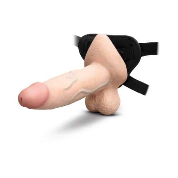 b-Vibe Slipskin Realistic Silicone Dildo 9 in. Girthy Cream - Image 9