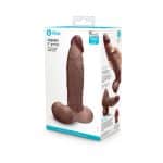 b-Vibe Slipskin Realistic Silicone Dildo 9 in. Girthy Brown