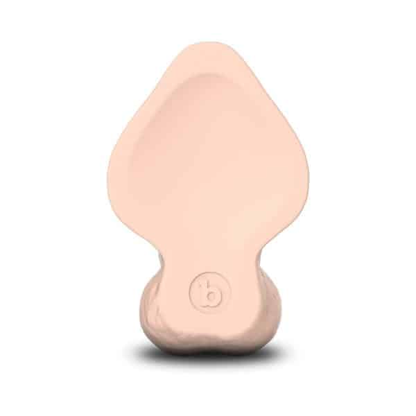 b-Vibe Slipskin Realistic Silicone Dildo 6.5 in. Curved Cream - Image 5