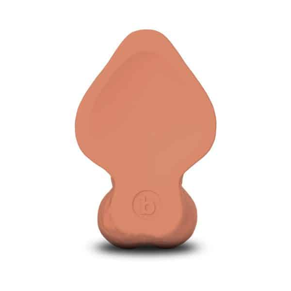 b-Vibe Slipskin Realistic Silicone Dildo 6.5 in. Curved Mocha - Image 5