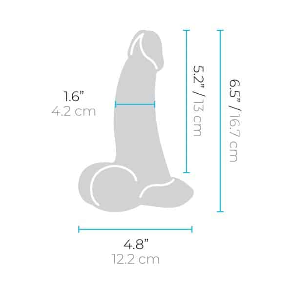 b-Vibe Slipskin Realistic Silicone Dildo 6.5 in. Curved Mocha - Image 10