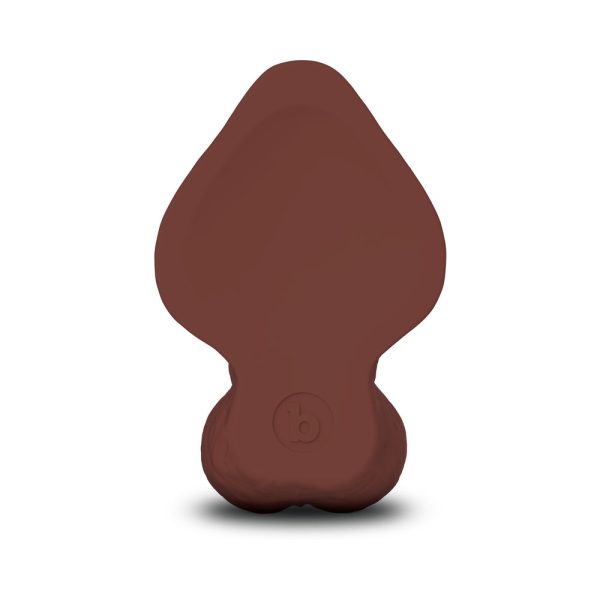 b-Vibe Slipskin Realistic Silicone Dildo 8 in. Curved Brown - Image 5