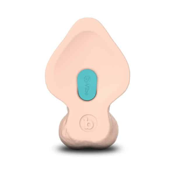 b-Vibe Slipskin Realistic Silicone Dildo 9 in. Curved Cream - Image 6
