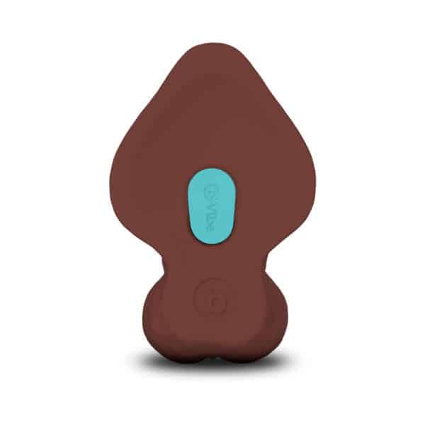 b-Vibe Slipskin Realistic Silicone Dildo 9 in. Curved Brown - Image 6