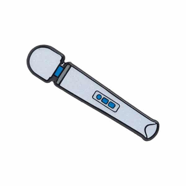 Magic Wand Rechargeable Enamel Pin - Image 2