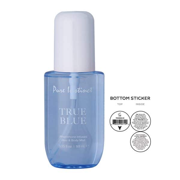 Pure Instinct Pheromone Hair & Body Mist True Blue 3.35 oz. - Image 3