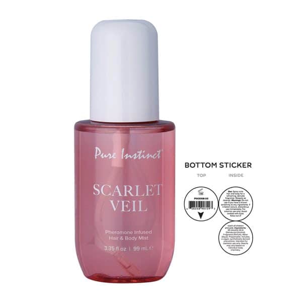 Pure Instinct Pheromone Hair & Body Mist Scarlet Veil 3.35 oz. - Image 3