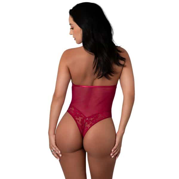 Magic Silk Black Cherry Halter Teddy Cherry L/XL - Image 4