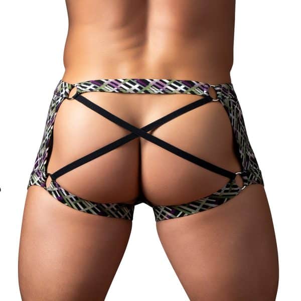Male Power Gridlock''d Short with Strap Print S - Image 3