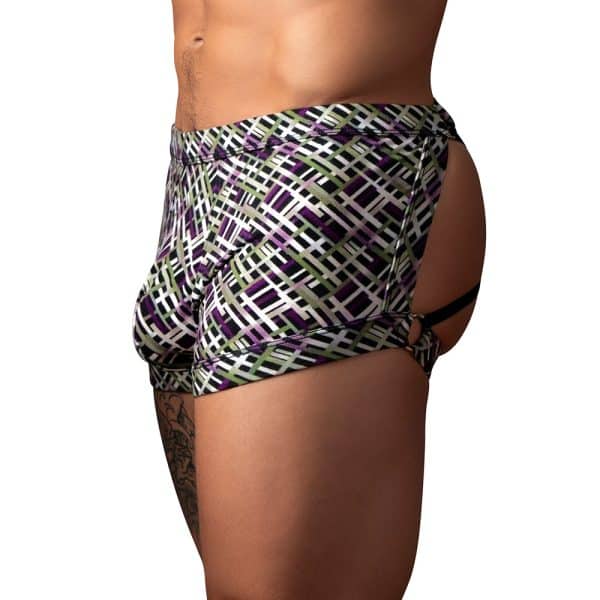 Male Power Gridlock''d Short with Strap Print L - Image 2