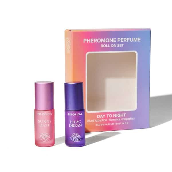 Eye of Love Pheromone Parfum Set 0.34 oz. Roll-On Sunny Daze/Lilac Dream - Image 2