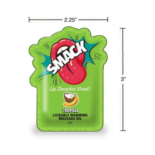 Smack Lickable Massage Oil 3 ml Pouch Tropical - Image 3