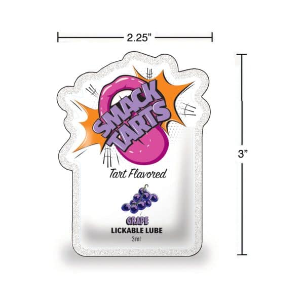 Smack Tarts Lickable Lube Sour Grape 3 ml Pouch - Image 2