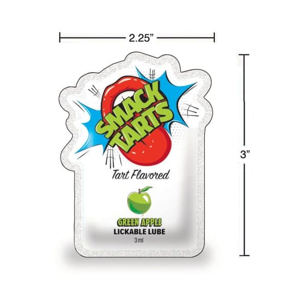 Smack Tarts Lickable Lube Sour Green Apple 3 ml Pouch - Image 2
