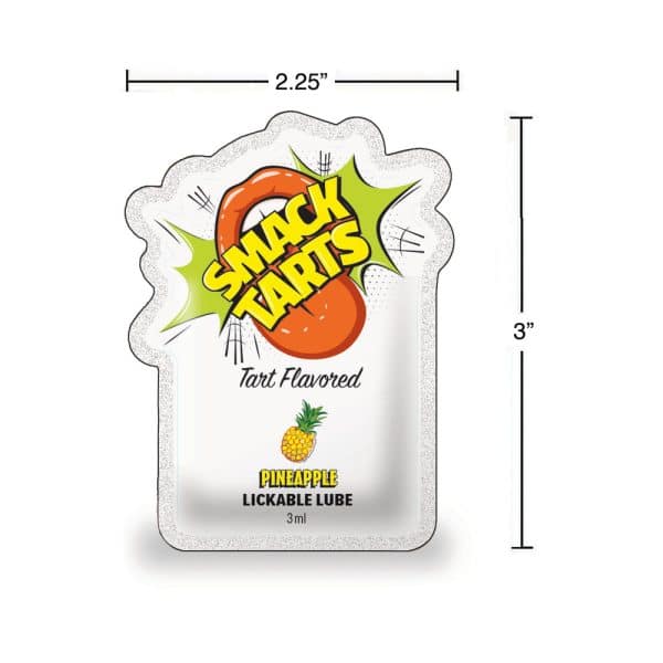 Smack Tarts Lickable Lube Sour Pineapple 3 ml Pouch - Image 2