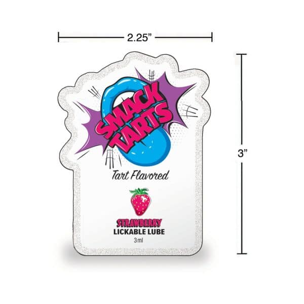 Smack Tarts Lickable Lube Sour Strawberry 3 ml Pouch - Image 2