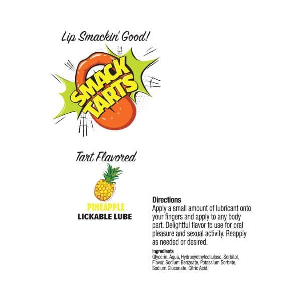 Smack Tarts Lickable Lube Sour Pineapple 2 oz. - Image 2