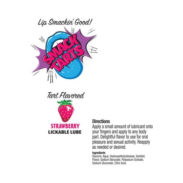 Smack Tarts Lickable Lube Sour Strawberry 2 oz. - Image 2