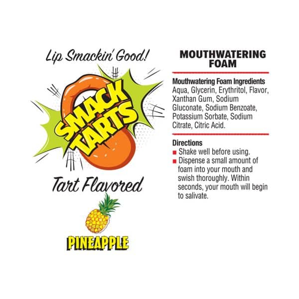 Smack Tarts Mouthwatering Foam Sour Pineapple 2.7 oz. - Image 2