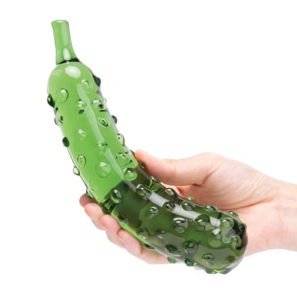 Glas Caressing Cucumber 8.25 in. Glass Dildo - Image 4