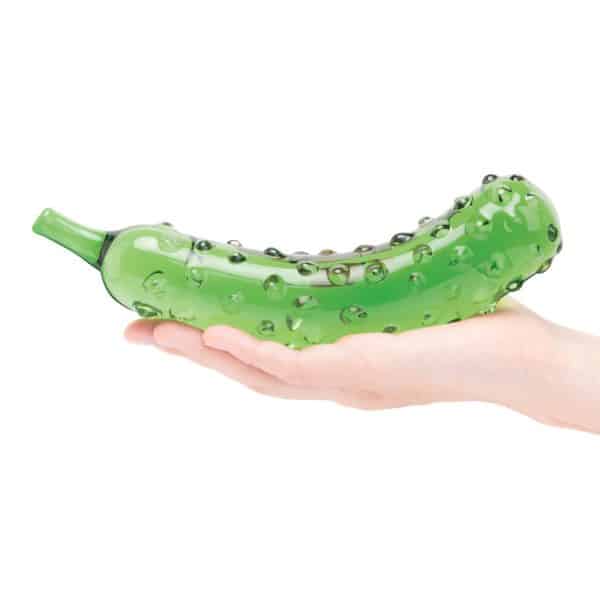 Glas Caressing Cucumber 8.25 in. Glass Dildo - Image 5