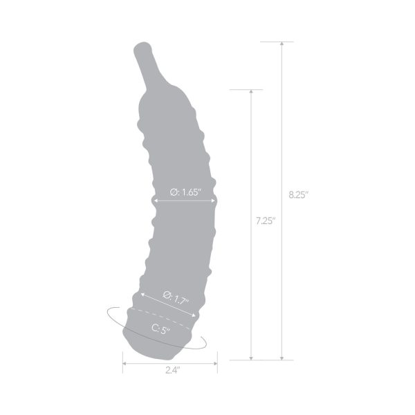 Glas Caressing Cucumber 8.25 in. Glass Dildo - Image 6