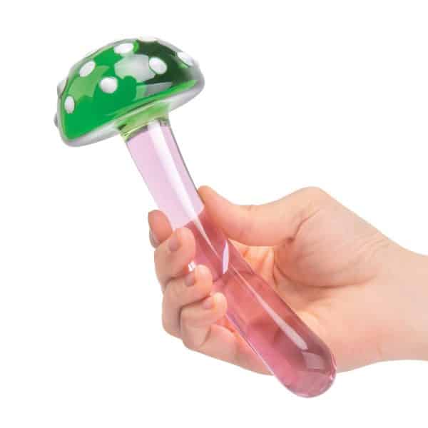 Glas Magic Mushroom Dildo 7.5 in. Glass Dildo - Image 4