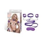 Lux Fetish Collar Cuffs & Leash Set with Removable Cuffs and Leash