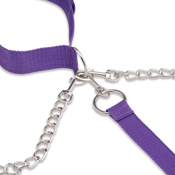 Lux Fetish Collar Cuffs & Leash Set with Removable Cuffs and Leash - Image 6