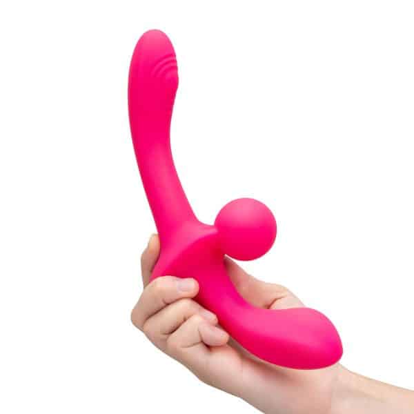 Together Double Tap Dual-Ended Vibrating Strapless Strap-on - Image 6